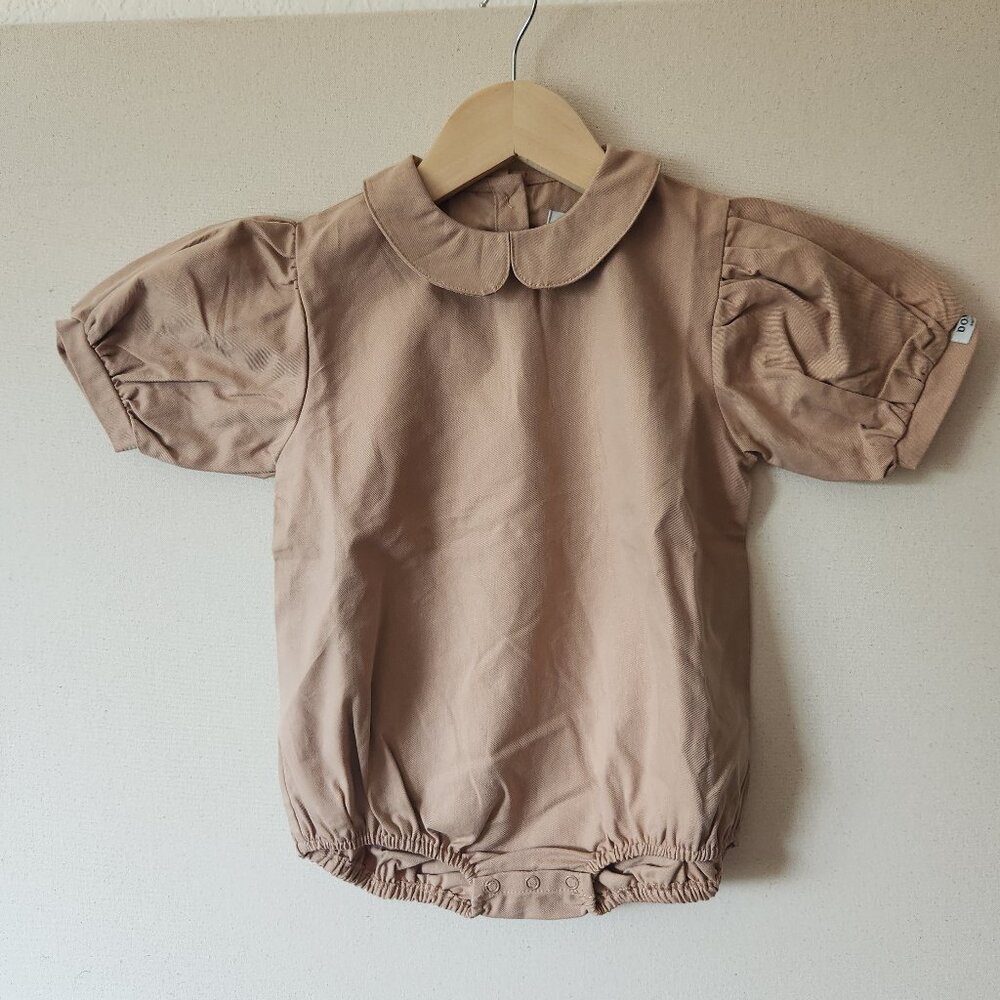 NWT Donsje Florine Bubble Romper in Vintage Rose Pink | 24-30m